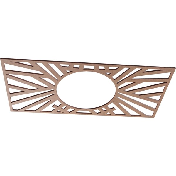 Hoover Wood Fretwork Pierced Ceiling Medallion, Wood (Paint Grade), 30W X 15H X 11 1/8ID X 1/4T